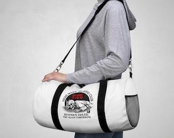 Bolsa de lona del Club de Jiu Jitsu del Hombre Muerto / Falló la reaparición. Inténtalo de nuevo mañana. Bolsa de lona de Jiu Jitsu con diseño de "Game Over"