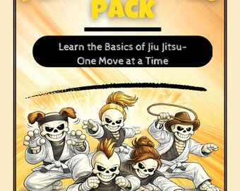 Paquete de fundamentos de BJJ: Tarjetas imprimibles de Jiu Jitsu para niños / Entrenamiento de cinturón blanco para principiantes / Descarga digital / Aprende Jiu Jitsu brasileño
