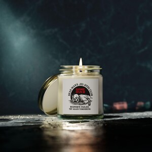 Dead Mans Jiu Jitsu Club Candle / Respawn Failed Try Again Tomorrow Game Over Jiu-Jitsu Candle | Scented Coconut Apricot Wax