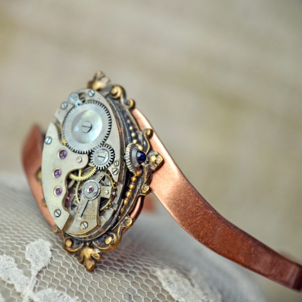 Bracelet steampunk cuivré