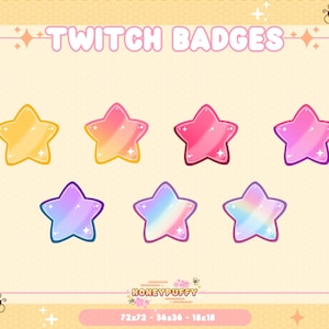Star Sub Badges - Bit Badges - Twitch