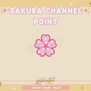 Sakura Flower Channel Points for Twitch / Twitch Channel Point Icon / Twitch Emotes / Cute / Stream Emotes / Cherry Blossom