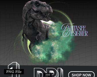 Jurassic World T-Rex PNG: Movie Graphic (300 DPI, Instant Download)