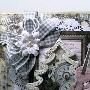 Shabby Chic Christmas Shaker Card Polly's Paper Studio Handmade image 2