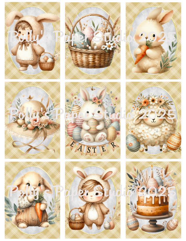 Rustic Easter Images Collage Digital Images Printable Download File 9 ...