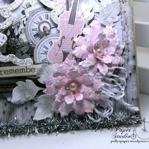 Shabby Chic Christmas Shaker Card Polly's Paper Studio Handmade image 3