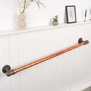 Farmhouse Handrail Industrial Stair Railing Copper & Brass Hand Rails Custom Size