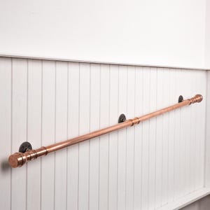 Industrial Handrail Copper Stair Railing Rustic Hand Rails Custom Size