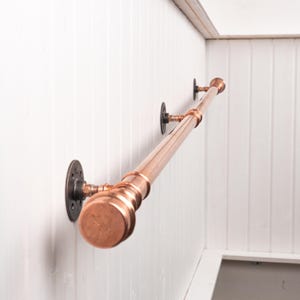 Industrial Handrail Copper Stair Railing Rustic Hand Rails Custom Size