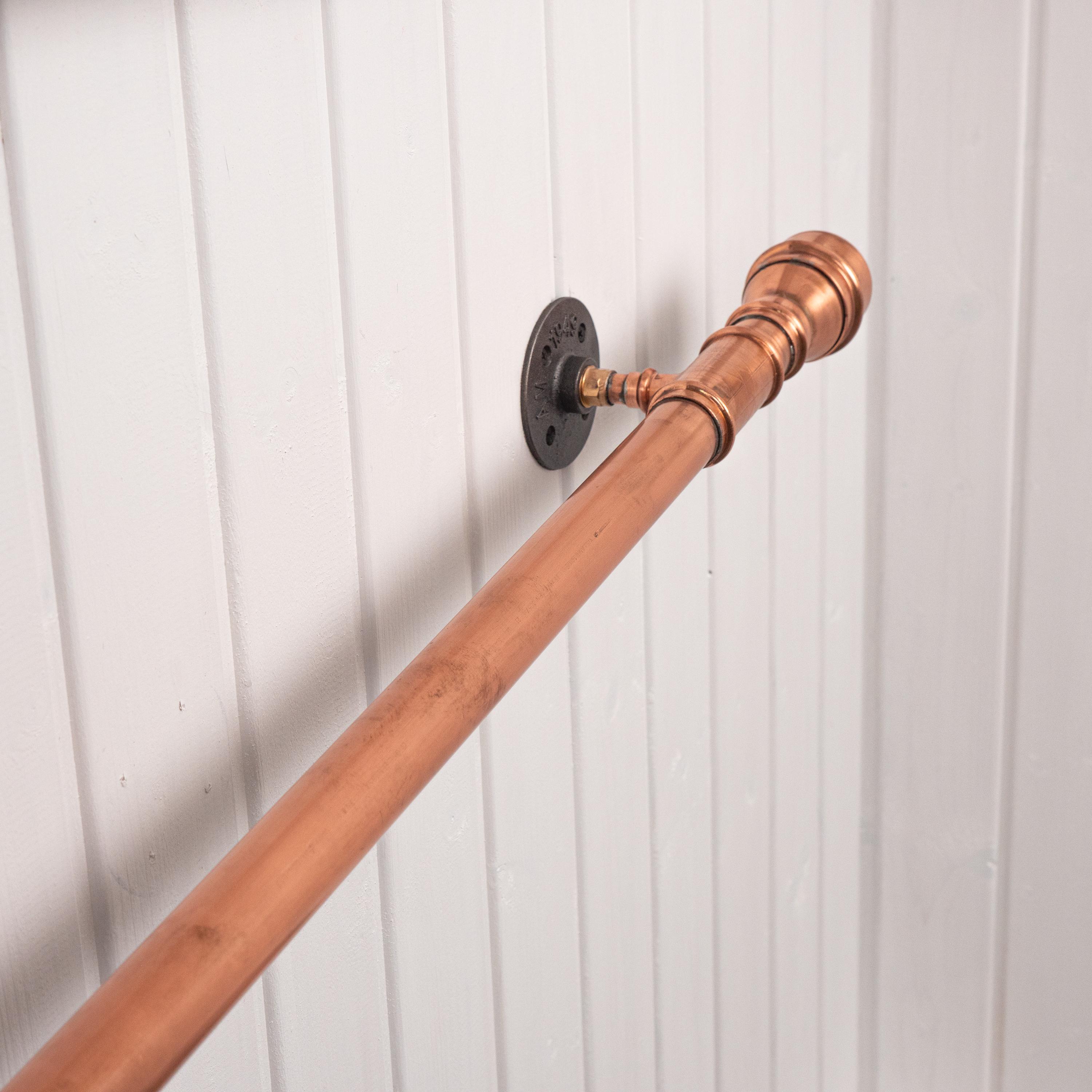 Copper Handrail Industrial Stair Railing Farmhouse Hand Rails Custom ...