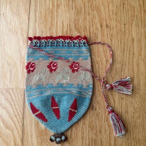 Portamonete ottomano, portamonete antico fatto a mano, borsetta Akçe vintage, accessorio storico turco, marsupio popolare da collezione