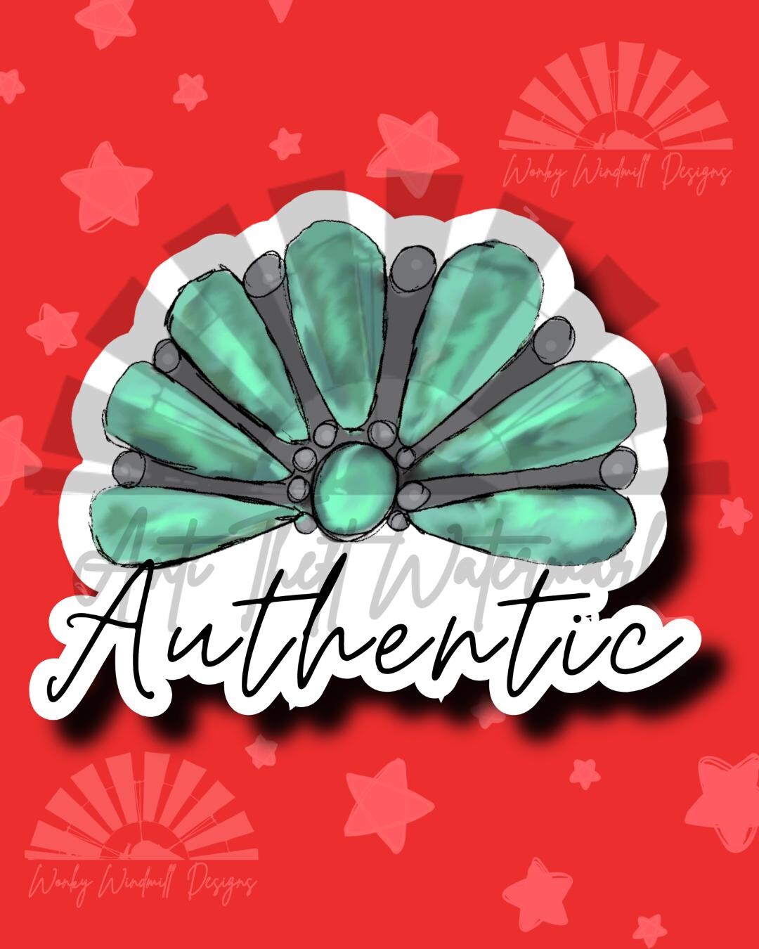 Sticker Turquesa Authentic Turquoise Sticker - Etsy