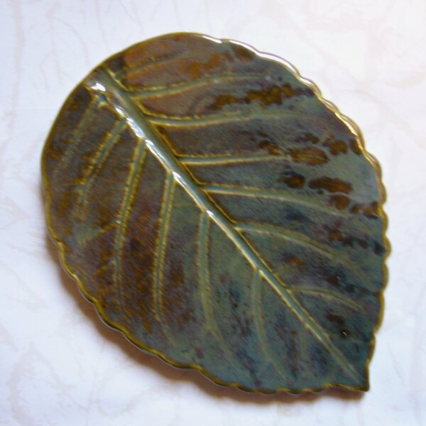 Olive Oil Ceramic Leaf Wall Hanging