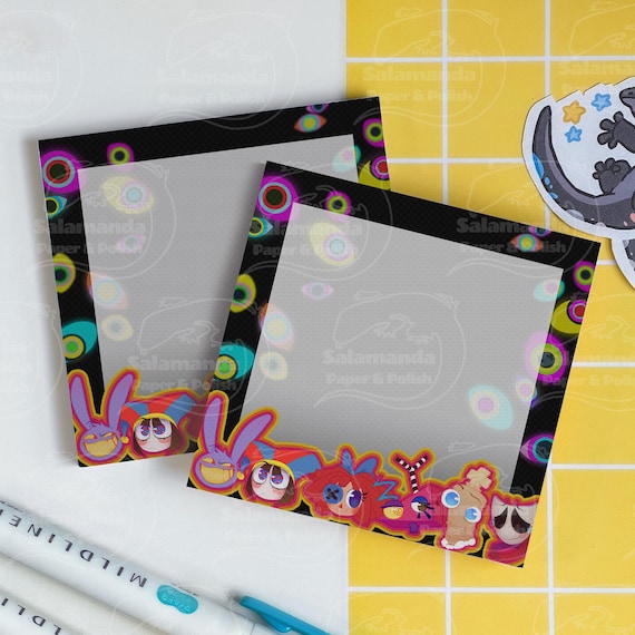 PREORDER Digital Circus Sticky Notes | Jax, Pomni, Caine, Kinger, Gangle, Ragatha, Zooble