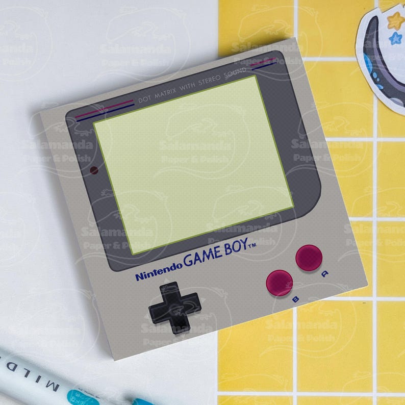 Nintendo Gameboy Notepad Gameboy Inspired Sticky Notes - Etsy