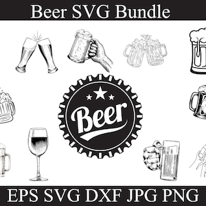 BEER SVG BUNDLE, Beer Clipart Bundle, Beer Svg for Cricut, Beer bottle svg, Beer mugs svg, Alcohol Svg, Craft Beer Svg, Beer Glass Svg, Png