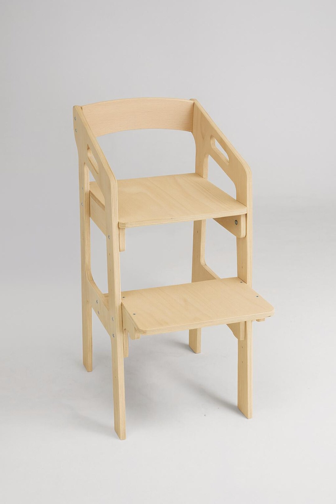 Adjustable Wooden Toddler Learning High Chair – Montessori Growing