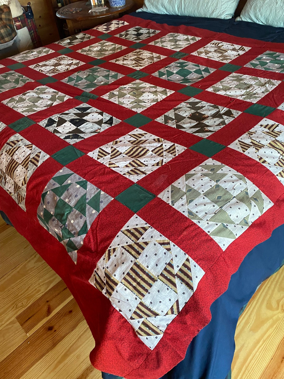 Unfinished Quilt Top 1880s1910s Light Print Fabrics Turkey Etsy