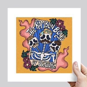 Ramblin' Boys Of Pleasure A maior história já contada Carta de tarô Punk Lyric Art Print - Vários tamanhos