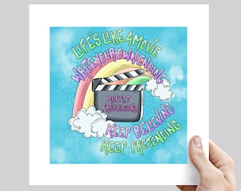 Jim Henson The Muppets Life's Like A Movie Quote Art Print - Various Sizes