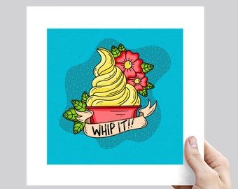 Adventureland Dole Whip Ice Cream Whip It Art Print - Several Sizes