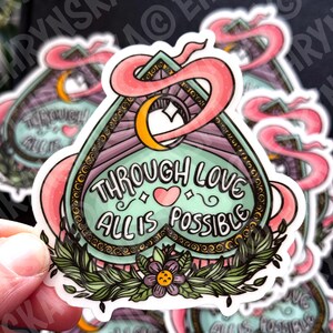 Crescent City Bryce Danika durchgehend Liebe ist alles möglich Planchette durchsichtiger Vinyl-Aufkleber – offiziell lizenzierter SJM Merch