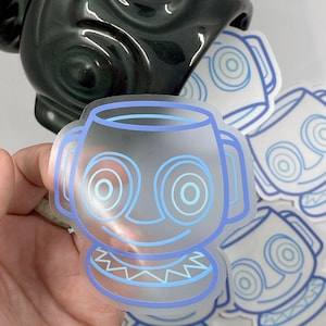 Trader Sam&#39;s Enchanted Tiki Bar &quot;HippopotoMai-Tai&quot; Clear Waterproof 3x3 Inch Vinyl Sticker!