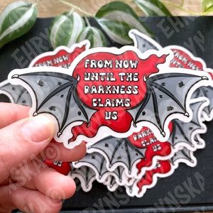 Throne of Glass Manon Blackbeak The Thirteen Ironteeth Until The Darkness Claims Us doorzichtige vinylsticker - officieel gelicentieerde SJM-merchandise