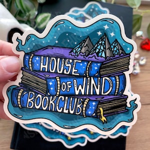 Adesivo in vinile ACOTAR House Of Wind con licenza ufficiale: perfetto per i club del libro!
