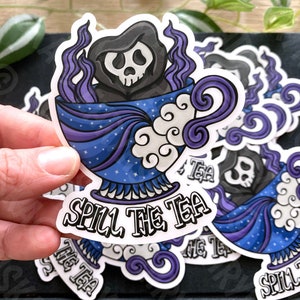 ACOTAR Suriel Tea Co Sticker: Spill The Tea, Officially Licensed (4x2.5 in)