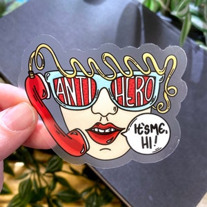 TS Anti-Hero It's Me Hi Sonnenbrille Telefon wasserdicht 3x3 Vinyl klar Aufkleber
