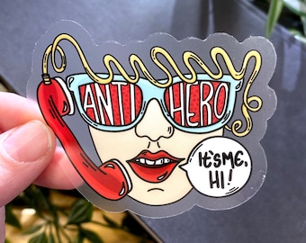 It's Me Hi Sunglasses Telephone Waterproof 3x3 Vinyl Clear Sticker