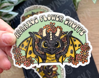 Throne Of Glass Abraxos Flower Shoppe Manon Blackbeak Clear Vinyl Sticker - Officially Licensed SJM Merch