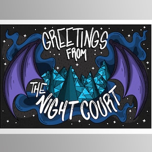 Officieel gelicentieerde Sarah J Maas ACOTAR geïnspireerde groeten van The Courts Prythian 5 x 7 ansichtkaart of print set, aan jou de keuze!