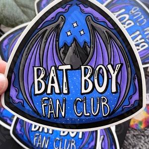 Officially Licensed Sarah J Maas ACOTAR Bat Boy Fan Club Night Court Waterproof 4x4 Vinyl Sticker!