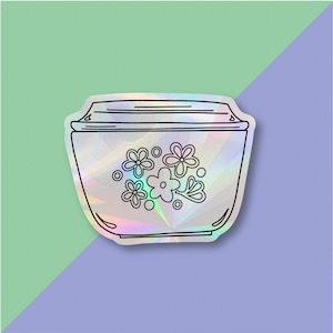 Pyrex Crazy Daisy Spring Blossom Square Fridgie 3.5x3 Inch Clear Rainbow Making Suncatcher Window Decal