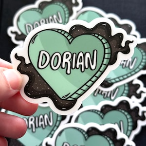 Glazen troon Dorian Candy Heart doorzichtige vinylsticker - officieel gelicentieerde SJM-merchandise