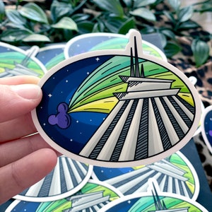 Tomorrowland Space Mountain Waterproof 3x3 Vinyl Sticker