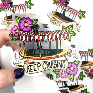Jungle Cruise Skipper Boat Keep Cruising Adesivo in vinile trasparente impermeabile 4x4 pollici!