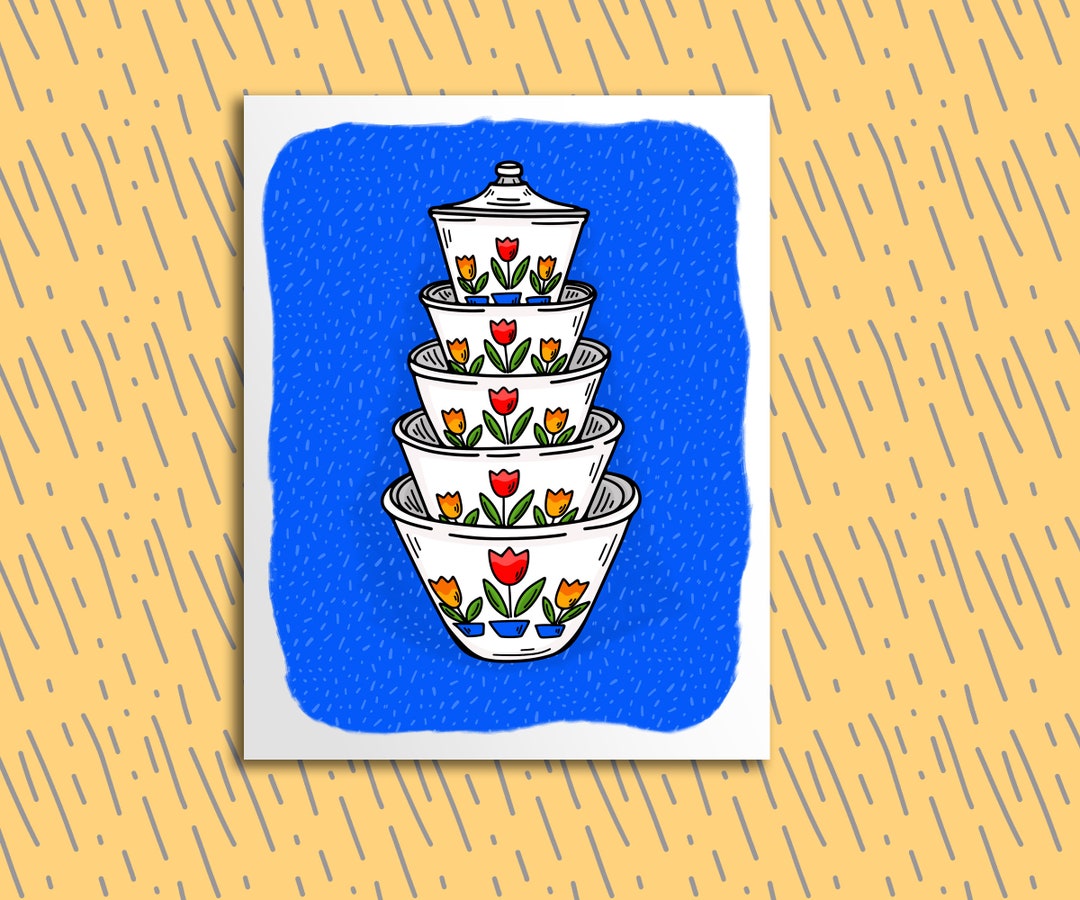 Fire King Milk Glass Tulip Flower Nesting Mixing Bowl Stacking 8x10 Art