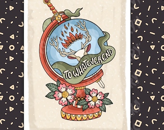 TOG Buchhülle „To Whatever End“ – Reißverschlusstasche Für Bücher/Tablets, Fan-Geschenk Für Sarah J. Maas Leser