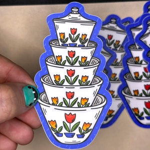 Fire King Milchglas Tulpe Blume Nesting Rührschüssel Stacking 3.5x1.9 Weiß Vinyl Aufkleber