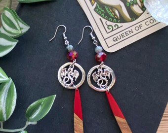 TOG Throne of Glass Manon Blackbeak Abraxos Inspired Dangle Earrings!