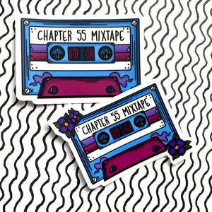 ACOTAR oficjalnie licencjonowana taśma miksująca Sarah J Maas Chapter 55, przezroczysta, wodoodporna, naklejka winylowa o wymiarach 3,5 x 3,5!