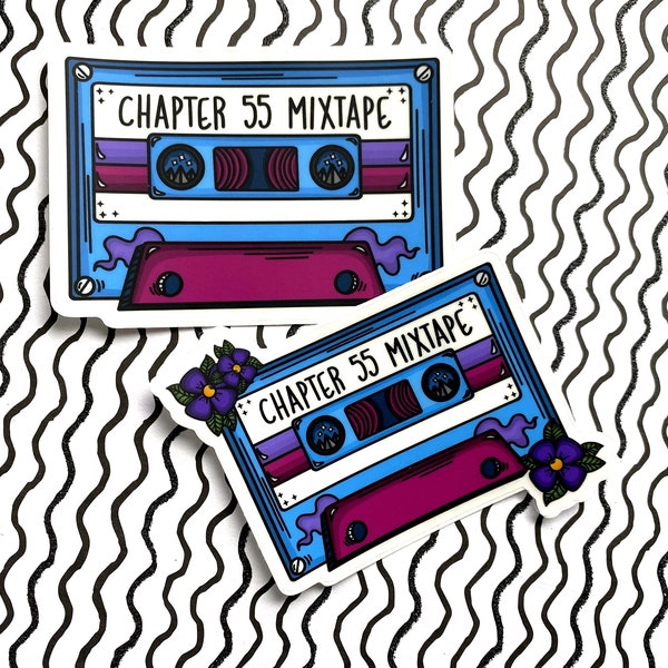 ACOTAR Officially Licensed Sarah J Maas Chapter 55 Mix Tape Clear Waterproof 3.5x3.5 Vinyl Sticker!