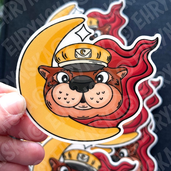 Crescent City Postal Service Otter Logo Clear Vinyl Sticker - Officially Licensed SJM Merch