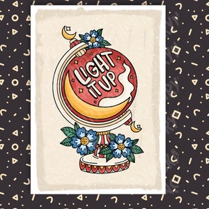 Stampa ufficiale Sarah J Maas CC Crescent City ispirata al tatuaggio Light It Up, 5x7