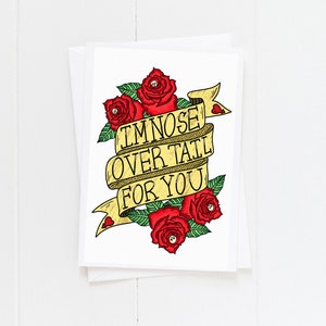 Neus Over Staart Punk Lyric 4x6 Lege Wenskaart