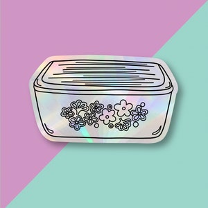 Pyrex Crazy Daisy Spring Blossom Rectangle Fridgie 3.5x2 Inch Clear Rainbow Making Suncatcher Window Decal