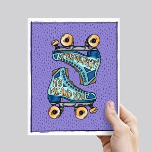 After The Party Retro Roller Skate 8x10 Print